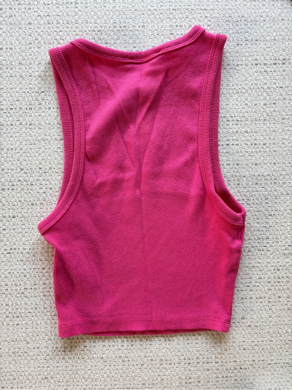 Zara Cropped Ribbed Tank Top, Size Small - Picture 7 of 7